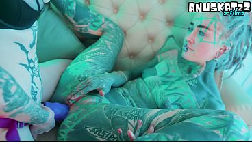 Strap-On Session with Tattooed Girl